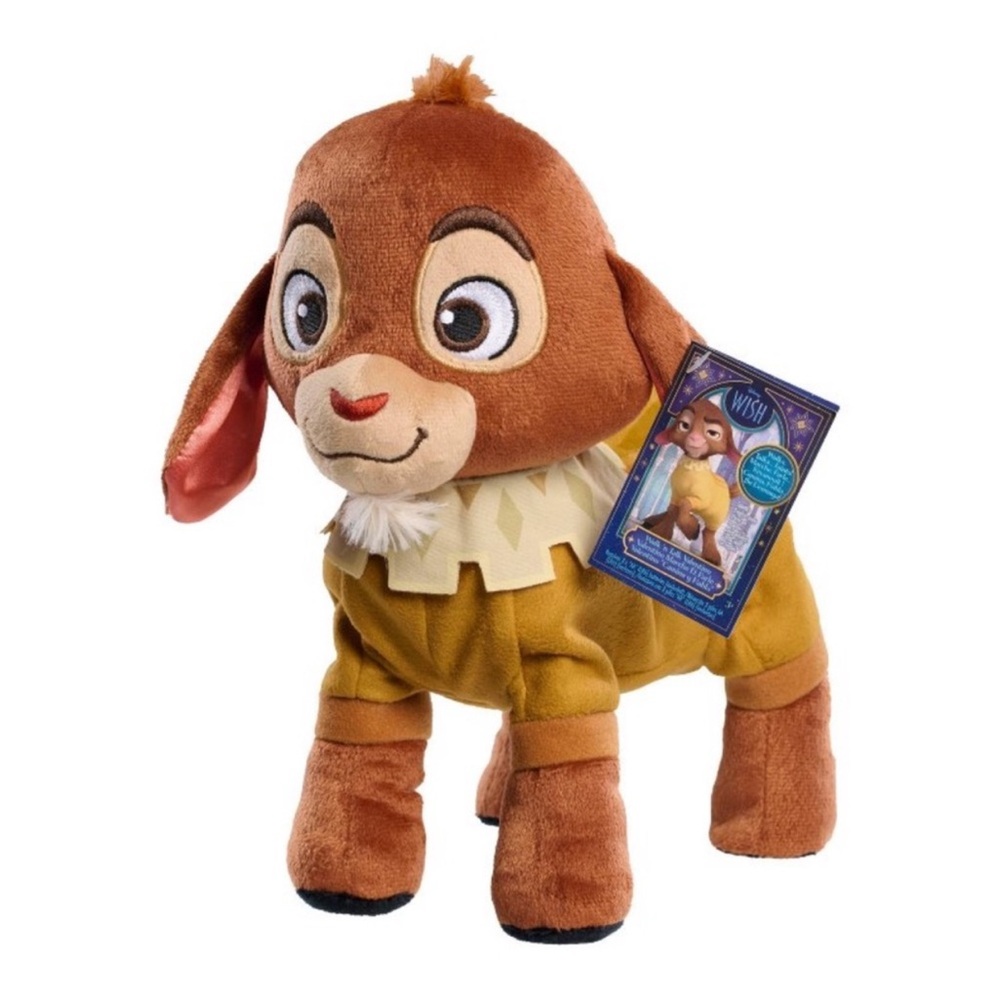 NEW! Disney Wish Valentino Walk N Talk Fainting Goat Stuffed Animal Plush Brown